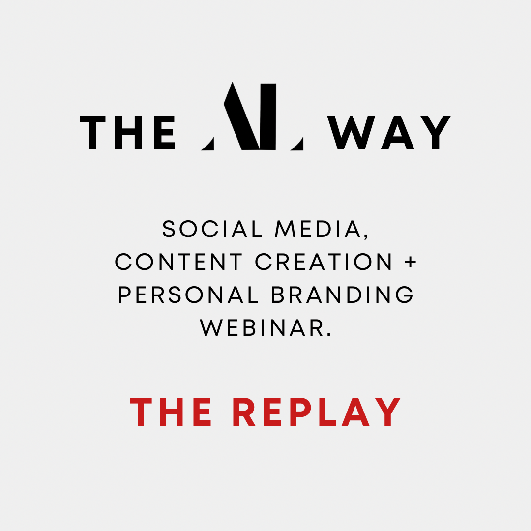 Social Media. Content Creation. Personal Branding. WEBINAR REPLAY.