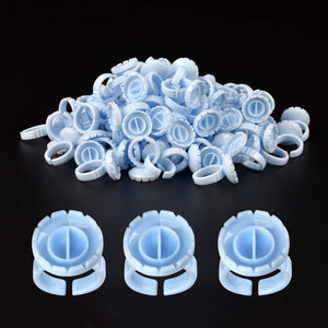 Blue Blossom Cup Glue Rings (100pcs)